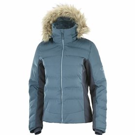 Anorak de ski Salomon Stormcozy Femme Bleu clair