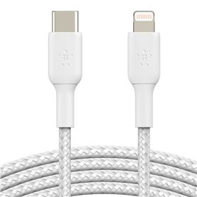 Câble Lightning Belkin CAA004BT2MWH Blanc 2 m