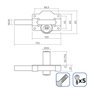 Serrure de sécurité EDM 85191 nickel 83 x 170 mm Ø26 mm