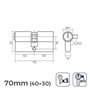 Cylindre EDM 85172 r15 nickel Came longue Européen