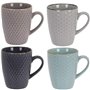 Tasse Excellent Houseware Grès 300 ml Géométrique 4 Pièces