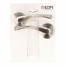 Poignée avec rosace EDM 85439 707 Aluminium Ø 50 mm