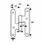 Charnière EDM 85478 PN04 Acier 100 x 58 mm Droite