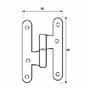 Charnière EDM 85482 PN07 Acier inoxydable 100 x 58 mm Droite