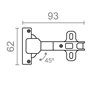 Charnière EDM 85655 BC09 Acier 35 mm 45º