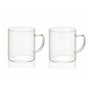 Ensemble de 2 mugs Andrea House ms19209 Transparent verre 300 ml 2 x 300 ml Ø 7,5 x 8,5 cm