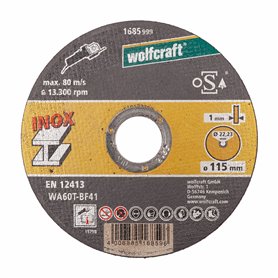 Disques de coupe Wolfcraft 8462000 Ø 115 mm (10 Unités)