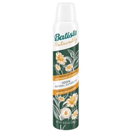 Shampooing sec Batiste Naturally 200 ml Thé vert Camomille