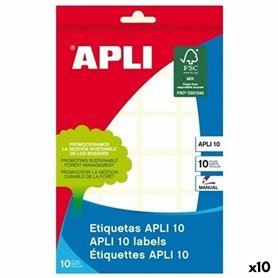 Étiquettes adhésives Apli Blanc 10 Volets 31 x 100 mm (10 Unités)