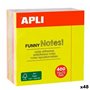 Notes Adhésives Apli Funny Multicouleur 75 x 75 mm (48 Unités)