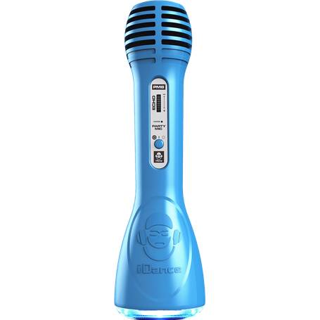 Microphone Bluetooth® 2 en 1 Karaoké et Enceinte PM6 Bleu Idance