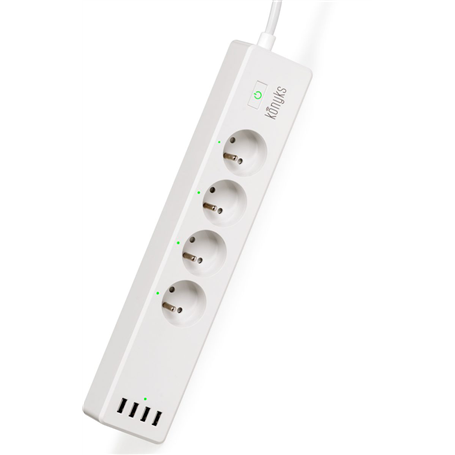 Multiprise connectée 4 prises + 4 USB A WiFi Polyco Konyks