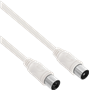 Câble TV Coaxial 9,52mm Mâle / Femelle 2m Blanc Force Power Lite