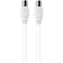 Câble TV Coaxial 9,52mm Mâle / Femelle 2m Blanc Force Power Lite