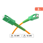 Câble Fibre optique SC/APC Monomode 2m Orange et Vert Force Power Lite