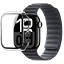 Coque Apple Watch 10 42mm Transparente contours noirs - Eco-conçu en matériaux recyclés Force Case