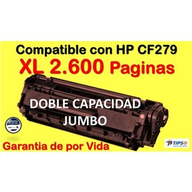 Toner Compatible Hewlett Packard CF279A XL Noir