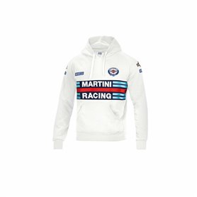 Sweat à capuche Sparco Martini Racing Coton Blanc XXL