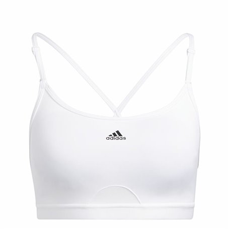 Soutien-gorge de Sport Adidas Aeroreact Ls P Blanc