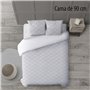 Housse de Couette ARLA Blanc Gris Lit 1 persone 155 x 240 x 0,2 cm