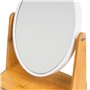 Miroir Grossissant Blanc Naturel Bambou Verre polystyrène 17 x 10 x 25 cm