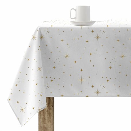 Nappe enduite antitache Belum Christmas Blanc Doré 250 x 150 cm