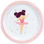 BALLERINE - Lot vaisselle pour enfant avec verre, assiette creuse, assiette plate, couverts, gourde et boite gouter