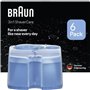 Recharges 3-en-1 - BRAUN - ShaverCare - Pour Stations SmartCare, Nettoyage Hygiénique - Pack de 6