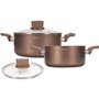 Set de marmites - ARTHUR MARTIN - AM9820 - 20-24 cm avec couvercle en verre - Aluminium - Tous feux dont induction