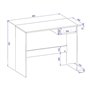 Bureau Fritz 30 - 1 tiroir - Décor chene sonoma - 89 x 74 x 40 cm