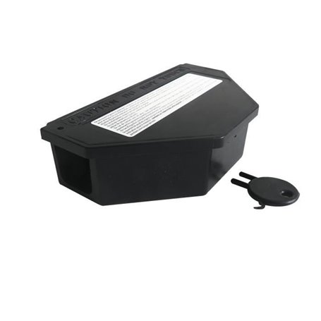 Boîte a appâts anti-Souris - BSI - a garnir et réutilisable - 1 clé fournie - clipsable - intérieur et extérieur - 16 x 7,5 x 3,