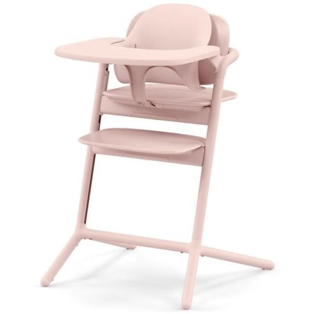 CYBEX - Chaise haute évolutive - Pack 3 en 1 -  LEMO 2 - Rose - Réglable en hauteur et en profondeur - Set bébé inclus