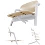 CYBEX - Chaise haute évolutive - Pack 3 en 1 -  LEMO 2 - Blanc/ Bois - Réglable en hauteur et en profondeur - Set bébé inclus