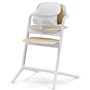 CYBEX - Chaise haute évolutive - Pack 3 en 1 -  LEMO 2 - Blanc/ Bois - Réglable en hauteur et en profondeur - Set bébé inclus