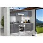 START Caisson haut de cuisine sur hotte L 60 cm - Gris Brillant