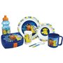 Lot Vaisselle Disney Le Roi Lion - FUN HOUSE - 006360 - Verre, Assiette Creuse, Assiette Plate, Mug, Gourde, Boîte Goûter Couver