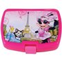 Lot Vaisselle Disney Minnie - FUN HOUSE - 006377 - Verre, Assiette Creuse, Assiette Plate, Gourde, Boîte Goûter et Couverts