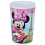 Lot Vaisselle Disney Minnie - FUN HOUSE - 006377 - Verre, Assiette Creuse, Assiette Plate, Gourde, Boîte Goûter et Couverts