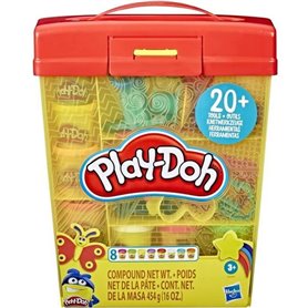 Play-Doh Super boîte a accessoires avec 8 Pots de pâte a modeler, Jeu éducatif pour enfants de 3 ans et plus