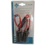 Double prise allume-cigare 12/24V - HTC EQUIPEMENT - Avec prise universelle 10A et Cable rouge 20cm