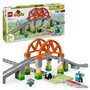 LEGO DUPLO Ma ville 10426 Set d'extension : Les rails et le pont du train - Jouets d'éveil