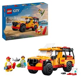 LEGO City 60453 Le véhicule de secours de la plage - Jouet des 6 ans avec un requin