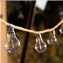 Guirlande lumineuse solaire - LUMISKY - FANTASY CORD SOLAR - 7.50 m - Corde 10 ampoules transparentes - LED blanc chaud