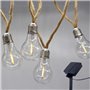 Guirlande lumineuse solaire - LUMISKY - FANTASY CORD SOLAR - 7.50 m - Corde 10 ampoules transparentes - LED blanc chaud