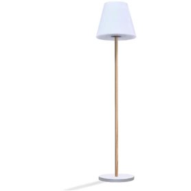 Lampadaire solaire et rechargeable - LUMISKY - STANDY WOOD SOLAR - H150 cm - LED blanc chaud dimmable