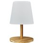 Lampe de table sans fil - LUMISKY - STANDY MINI WOOD - H25 cm - Pied en bambou naturel - LED blanc chaud et blanc