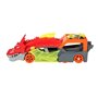 Hot Wheels City - Transporteur Dragon Lanceur 2-en-1 - Camion / Petite voiture - Des 3 ans GTK42