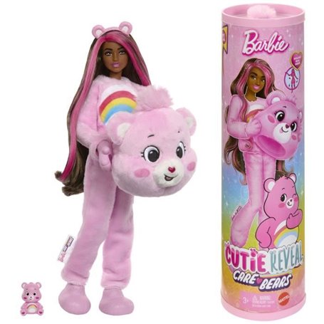 Poupée Barbie Cutie Reveal Bisounours Toucâlin Rose - 3 ans+- JCN95