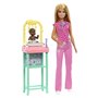 Barbie-Coffret Barbie Pédiatre-Poupée Blonde Et Poupée Bébé - 3 ans+- JCR72