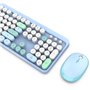 Combo sans fil clavier + souris - MOBILITY LAB - Pure Color - Bleu - Design ergonomique - Frappe discrete